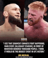 a poster for a mma fight between khamzat chimaev and bo nickel