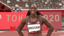 Smiling Khamica Bingham GIF - Smiling Khamica Bingham Team Canada GIFs