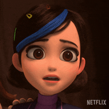 a close up of a cartoon character with a netflix logo in the bottom right corner