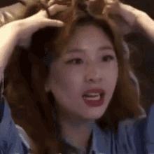 kang minju surprised angry mouth open