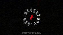a funny poop super cool logo with a spider in the center
