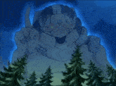 a cartoon drawing of a monster with a huge smile on his face