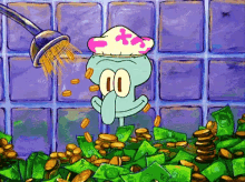 Money Squidward GIF - Money Squidward Shower GIFs