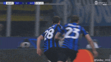 a soccer player with the number 28 on their jersey
