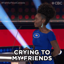 Crying To My Friends Family Feud Canada GIF - Crying To My Friends Family Feud Canada Cry GIFs