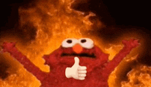Elmo Fire Elmo GIF - Elmo Fire Elmo Elmo Meme GIFs