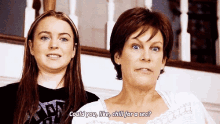 Chill For A Sec GIF - Freaky Friday Lindsay Lohan Jamie Lee Curtis GIFs