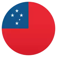 a red and blue circle with white stars in the middle