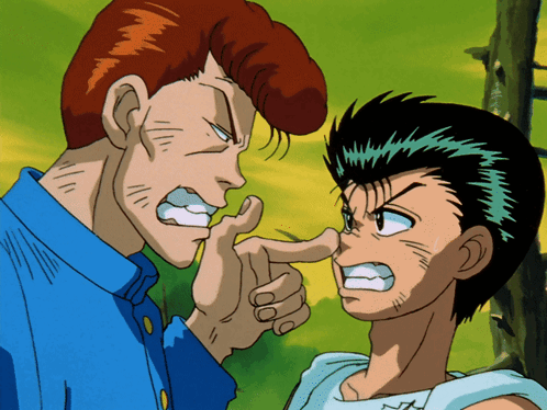 🥴 #yyh #yuyuhakusho #yusuke #yusukeurameshi #kuwabara #funny #funnyan, yu  yu hakusho