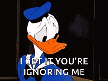 Donald Duck Talk To The Hand GIF - Donald Duck Talk To The Hand Ignoring You GIFs