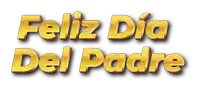 feliz dia del padre is written in gold letters