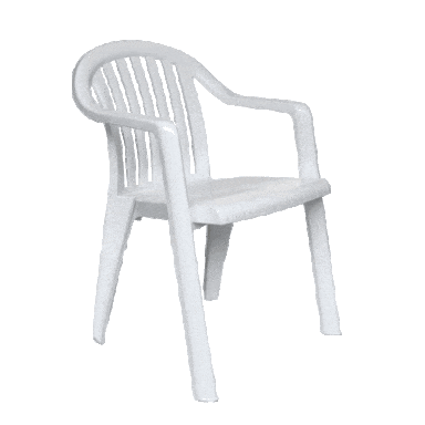 White Lawn Chair Plastic Lawn Chair Sticker - White Lawn Chair Lawn Chair Plastic Lawn Chair Stickers