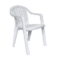 White Lawn Chair Plastic Lawn Chair Sticker - White Lawn Chair Lawn Chair Plastic Lawn Chair Stickers