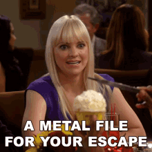 A Metal File For Your Escape Christy GIF - A Metal File For Your Escape Christy Anna Faris GIFs