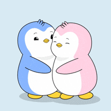 A Peck On The Cheeks Pudgy Penguins GIF - A Peck On The Cheeks Pudgy Penguins A Kiss On The Cheeks GIFs