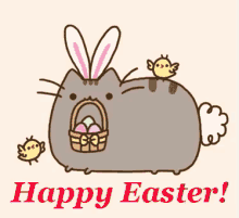 Happy Easter GIF - Happy Easter East Sunday Pusheen GIFs