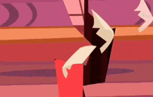 a cartoon character is sitting in a chair with papers flying around him