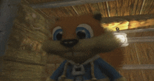 a cartoon squirrel with a speech bubble that says " yeh more sponduli "