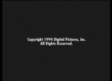 copyright 1994 digital pictures inc. all rights reserved written on a black background