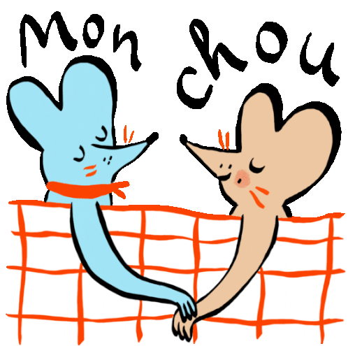 Mice Cuddling Eachother. Sticker
