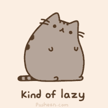 Lazy Cat Pusheen GIF - Lazy Cat Pusheen Kind Of Lazy GIFs
