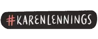 a sign that says karen lennings on it