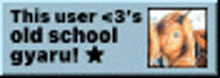 a sign that says this user < 3 's old school gyarul