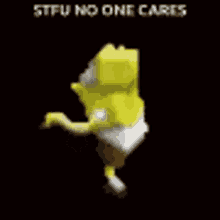 no one cares meme spongebob