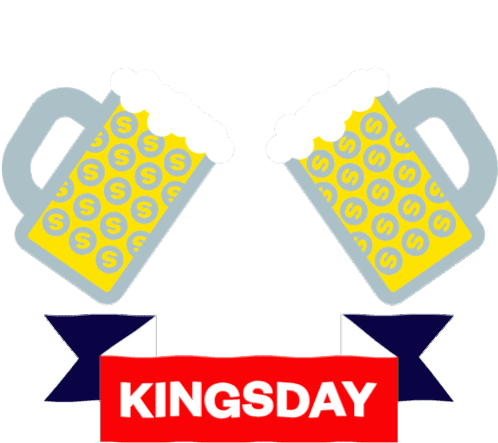 Kings Day Toast Sticker - Kings Day Toast Cheers Stickers