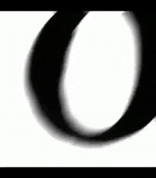 a black circle on a white background with a shadow .