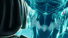 a computer generated image of a monster with sharp teeth and glowing eyes
