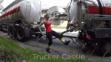 trucker cassie happy truckdriver ladytrucker slambil