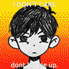 Omori I Dont Care GIF - Omori I Dont Care Dont Hit Me Up GIFs