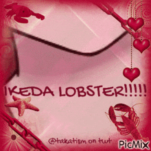 a picture of an envelope with the words " ikeda lobster " on it