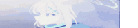 a girl with white hair and a scarf is standing in the snow with a gun .