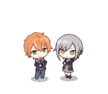 a boy and a girl standing next to each other