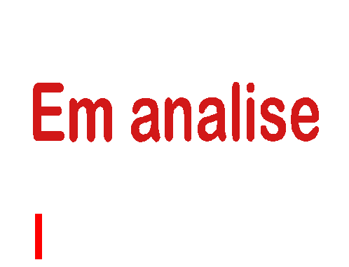 Em Analise Text Sticker - Em Analise Text Red Stickers