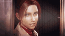 Claire Redfield GIF - Resident Evil Wink Elevator GIFs