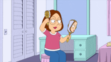 Family Guy Meg Griffin GIF - Family Guy Meg Griffin Meg Brushes Hair GIFs