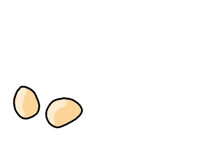 a sign that says eier alarm with a drawing of an egg