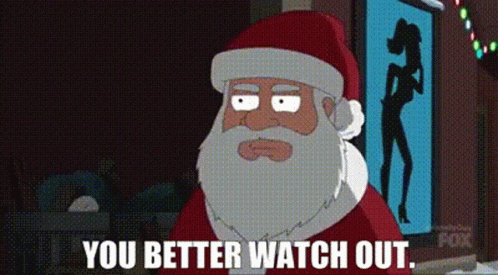 Family Guy Santa Claus GIF - Family Guy Santa Claus You Better Watch Out GIFs