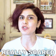 Really Scared Scherezade Shroff GIF - Really Scared Scherezade Shroff Really Terrified GIFs