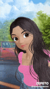 a picture of a cartoon girl with the name zepeto on the bottom