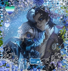 a picture of two anime characters with the name joscarl in the corner