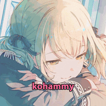 a picture of a girl with the name kohammy written on it