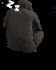 a painting of a gorilla with a speech bubble in the background
