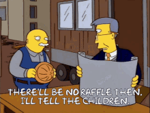 The Simpsons No Raffle GIF - The Simpsons No Raffle Tell The Children GIFs