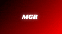 a red background with the word mgr written in white