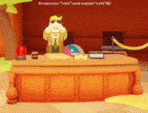 a cartoon of a man sitting at a desk with the words " prosecutor " written on the top