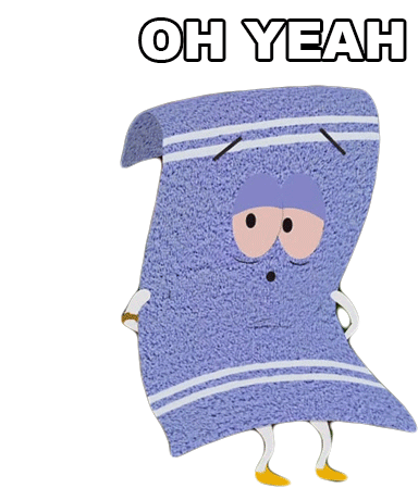 Oh Yeah Towelie Sticker - Oh Yeah Towelie South Park Stickers